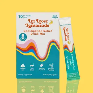 Let Loose Lemonade Magnesium Drink Mix, Sugar-Free Lemon Stick Packs, 10 Single-Serve Packets
