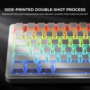 XVX Shadow Fold Shine-Through Cherry Profile PBT 136-key Keycap Set（only keycap, not include a keyboard）