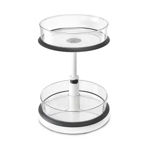 Sorbus 2-Tier Clear Lazy Susan Makeup Organizer