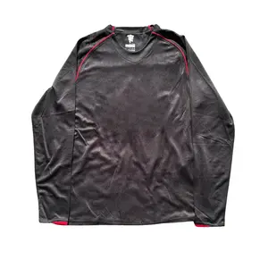 Black LongSleeve Football Jersey Classic Breathable Soccer Jersey