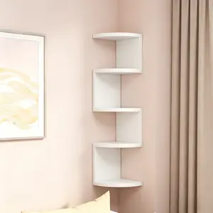 Creative Corner Shelf, No Drilling Wall-Mounted Triangular Storage Rack, Multi-Layer Thick Wood Plastic Board, Kitchen Bathroom Organizer