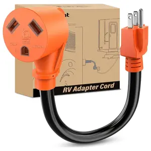 Nilight 15A to 30A RV Power Adapter Cord, Camper RV Accessories with Compatible Power Plug for Electrical Connections