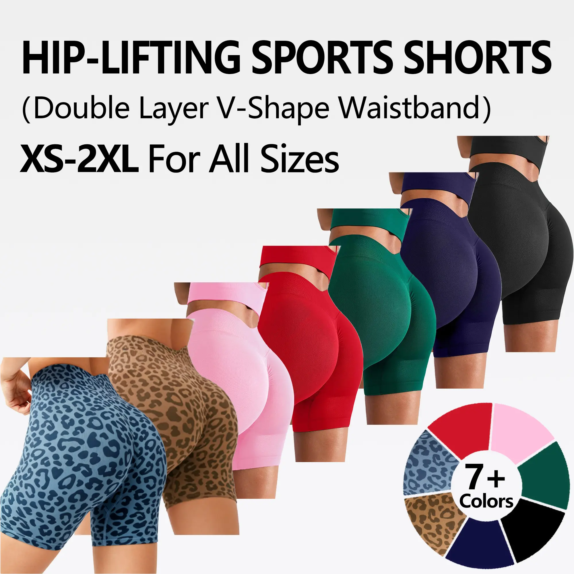 【Discount for live stream】XSL26056 High Waist V-Shape Yoga Shorts Tummy Control Booty Lift  Sweat-Wicking Buttery Soft Seamless Fabric Shorts,summerwins,travel essentials,camping essentials tiktokshopbacktoschool