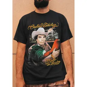 Chalino Sanchez El Gallo De Sinaloa Shirt,Gamefowl Style, Game Farm Life, Black Mexican Rooster Graphic Tee, Corrido Music T-Shirt, Vintage Latin Country Gift for Men