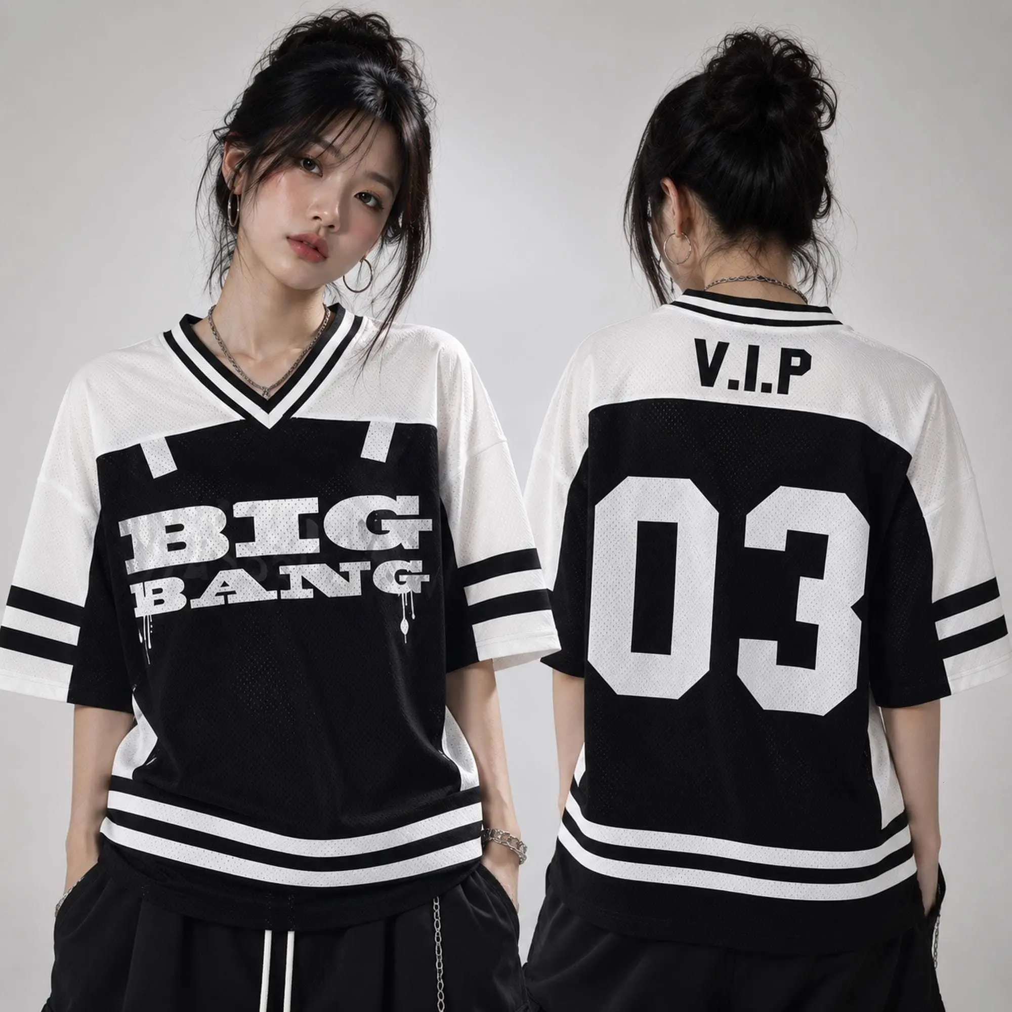 BIGBANG World Tour Concert Jersey, Oversized Kpop Streetwear Tee, Y2K Fan Merch