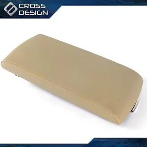 CROSSDESIGN Front Center Console Armrest Lid Cover Fit For 13-17 Ford Flex Replacement Beige
