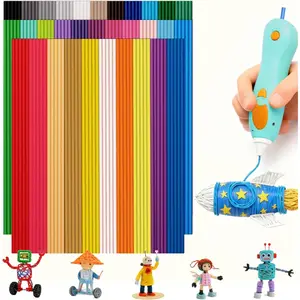 Home Furnishings32 Colors PCL 2.5Mm 3D Pen Filament Refill Compatible With 3Doodler Start+, Low Temperature Filament, 15 Cm X 5 Pcs Total 2400Cm, Safe & Easy-Use Refill 160Pcs