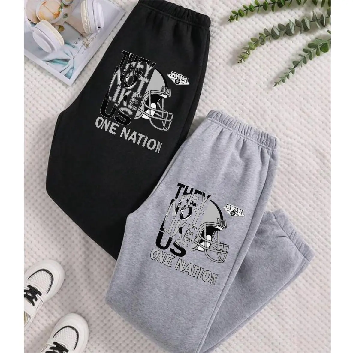 Raiders They Not Like Us Football Game Sweatpants, Las Vegas Football Fan, Football Sweatpants, Game Day, Gift For Fans