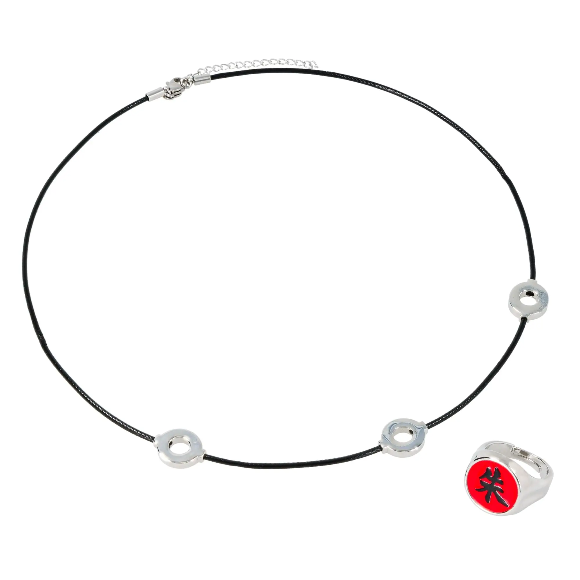 Naruto Itachi Uchiha Necklace and Ring Replica Collector's Box Set