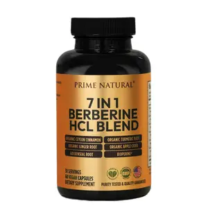 Berberine HCl Organic Ceylon Cinnamon Organic Turmeric Organic Ginger Organic Apple Cider Vinegar Bioperine Goldenseal Root | Excipient Free 60 Veg Caps | Vegan Non-GMO | Gluten-Free
