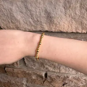 Handmade Gold Stackable  Beaded Bracelet