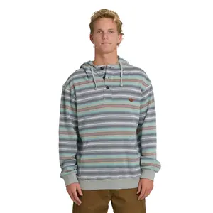 BILLABONG Men's Rancho Pullover YD Pullover Hoodie, Collar Placket, Kangaroo Pocket, Regular Fit, Regular Fit Hooded, Beach Weekend Getaways