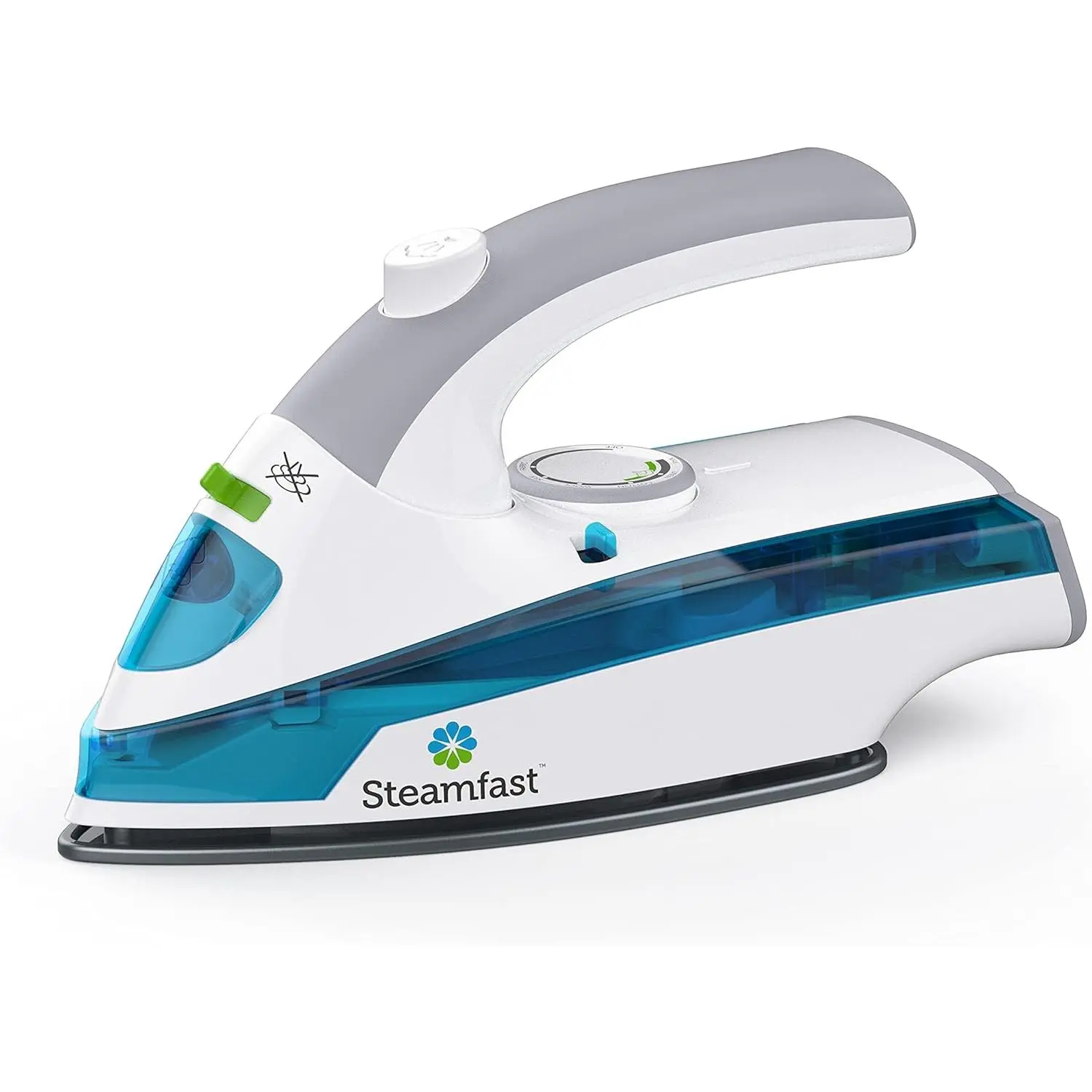 Portable Mini Steam Iron for Travel, Non-Stick Foldable Handle with 6-Foot Cord, Quick 45-Second Heat Up, Chemical-Free Steam, Compact & Lightweight Design