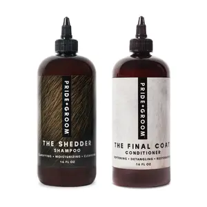 PRIDE+GROOM 16-oz Shedding Dog Shampoo and Conditioner Set