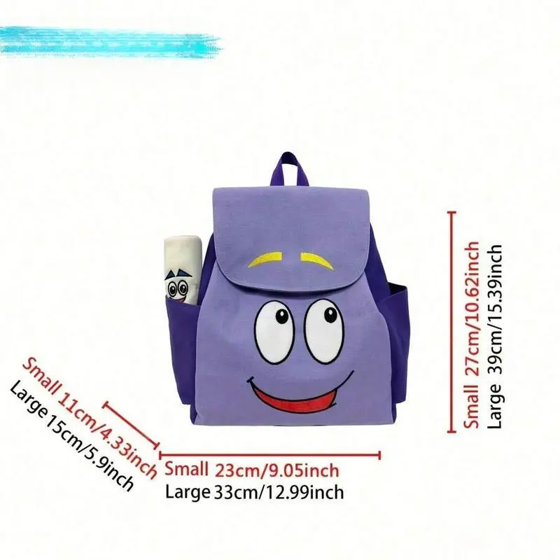 CartoonBackpack,PurpleSoftPlushSmileFaceBackpack CartoonBackpack,PurpleSoftPlushSmileFaceBackpack