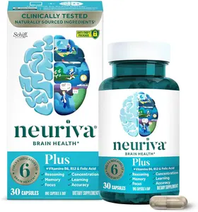 Brain Supplements for Memory Focus and Concentration Clinically Tested Nootropics Neurofactor and Phosphatidylserine with Vitamin B12 B6 Folic Acid Brain Boosting Neuro Booster Capsules 30 Count