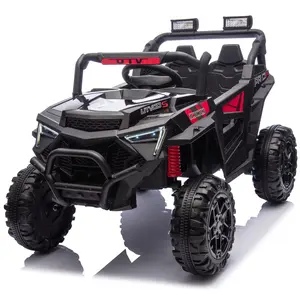 24V 400W Remote-Ready Off-Road Kids Ride-On UTV Car, 4-Wheel Design, Shock-Absorb Suspension, LED Lights, Bluetooth USB, Power Display, Power Wheel, Outdoor Play Toy for Kids Ages 3+, Four Wheel Design