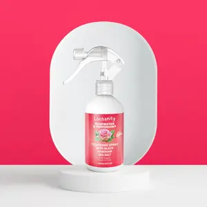 Locsanity Rosewater and Peppermint Rolling Spray Mist with Black Hawaiian Sea Salt & Coconut - Moisturizing, Tightening, Daily Moisture Hydration & Nourishment