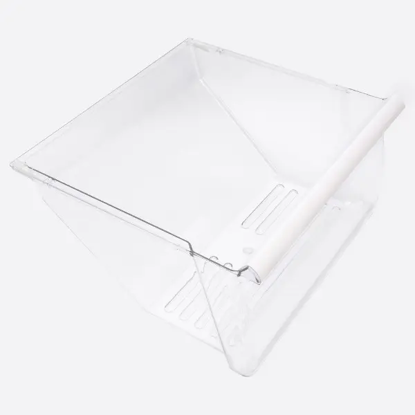 Transparent Plastic Rectangular Replacement Crisper Pan Bottom Drawer for Whirlpool Refrigerator, Universal Refrigerator Parts & Accessories (WP2188664, 2188664), Replacement Parts