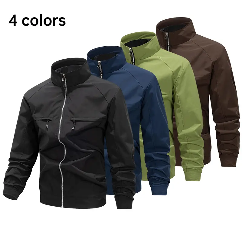 Men’s outdoor windproof jacket, suitable for sports and casual wear; ideal for outdoor activities such as cycling, hiking, hunting, climbing, mountaineering, camping, and work.