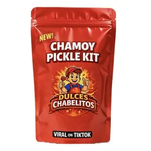 Big Tex Pickle Kits - Chamoy, Sandia, Cherry, Spicy Chamoy, Sour & Jalapeño Flavors - Snack Pack - Pickle Kit