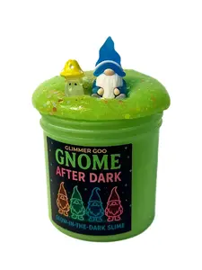 Gnome After Dark | Glow in the Dark Slime | Jelly Slime | Marshmallow Scent | Forest Slime | Gnome Charm | Mystical Slime | Green Slime