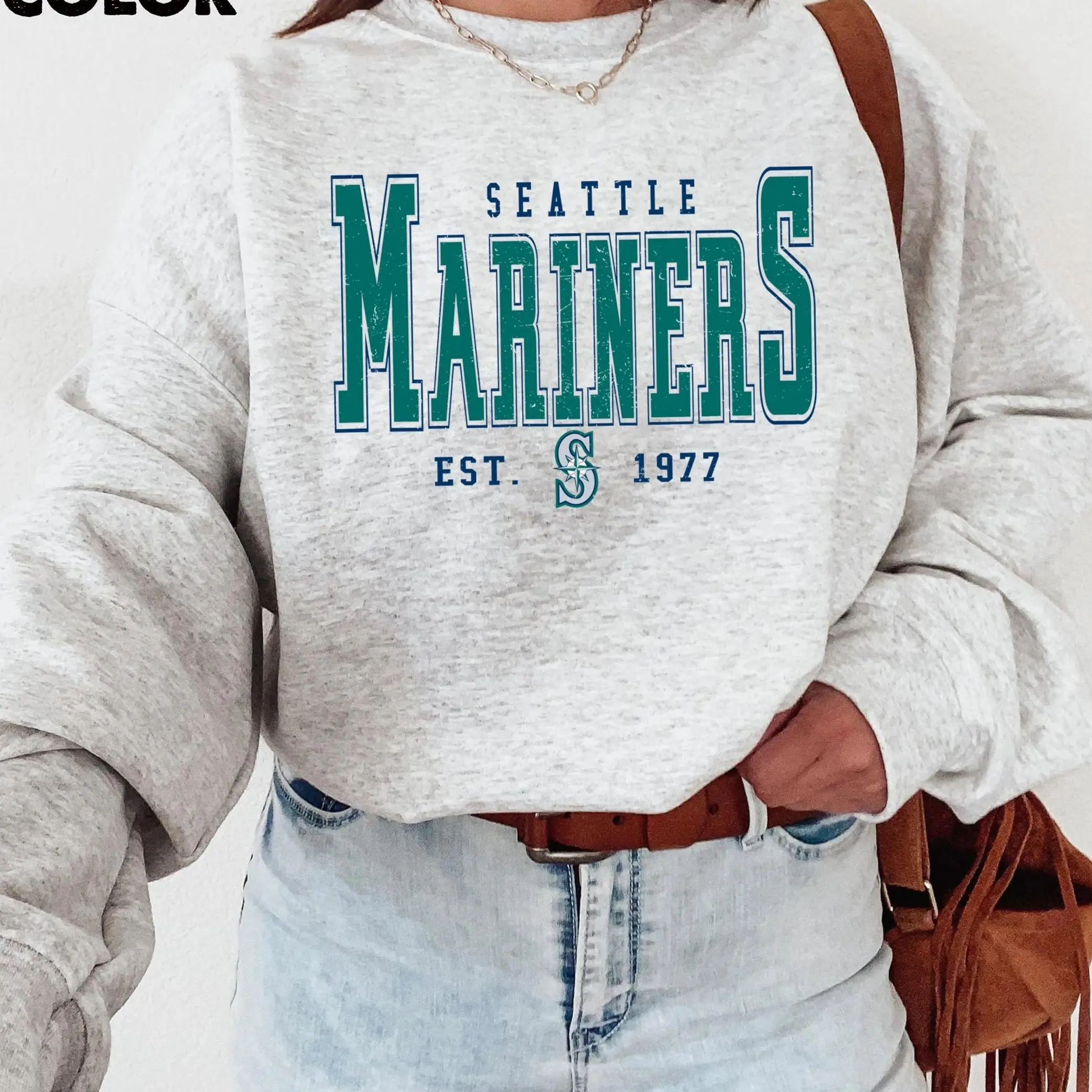 Seattle Baseball Game Day Graphic Sweatshirt, Retro Mariner Sailor Baseball Game Day Pullover Hoodie For Men & Women