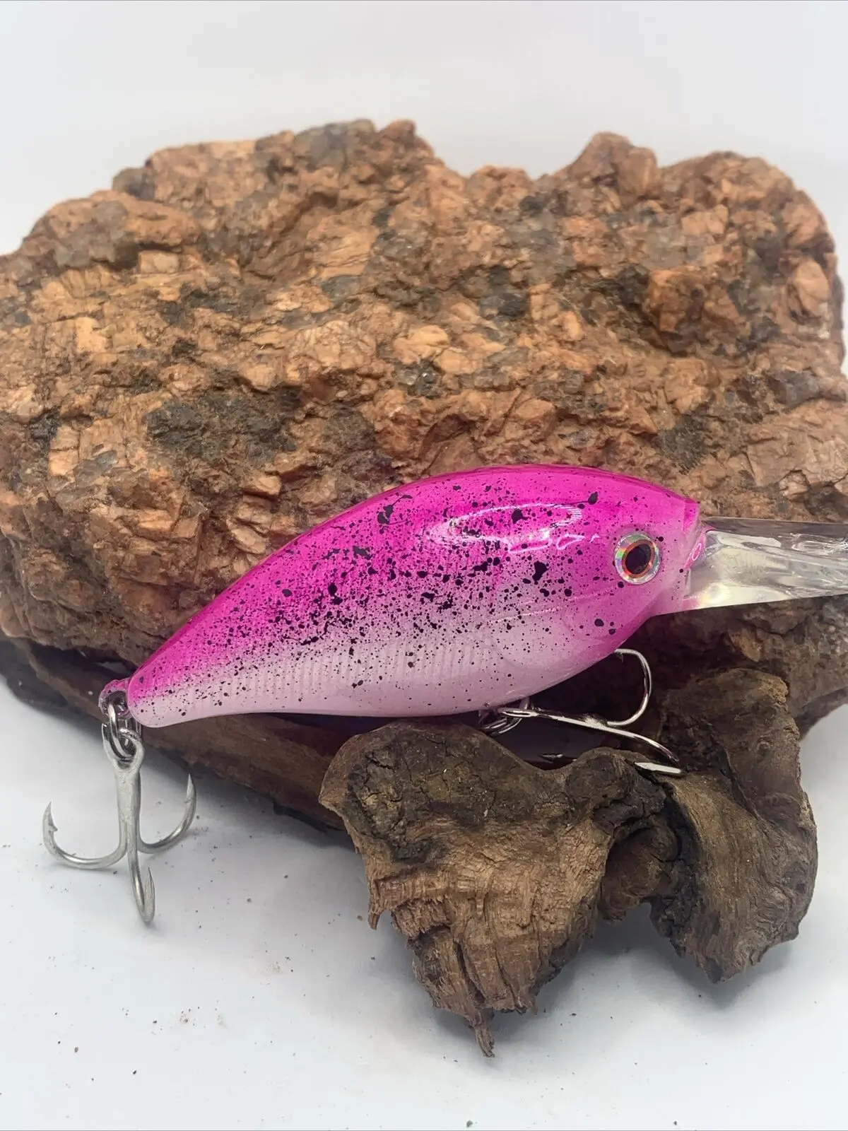 Mayhem Fishing Custom Painted Rock Crawler Style KO Crankbait - Pink Monkey