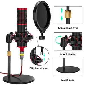 Tenlamp M18 Professional Condenser Microphone, Plug & Play Streaming Mic Compatible with G10 Sound Card & C200 Host, Ideal for Live Streaming, Karaoke, Podcast & Gaming