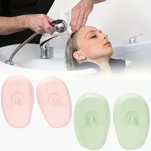 2pcs Soft Dye Hair Bake Oil Ear Cover, Waterproof Reusable Durable Earmuff, Hair Dye Ear Protectors, Hairdressing Tool Cover, Barber Hairstyle Supplies