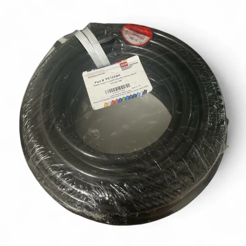 ATP LLDPE plastic tubing Black 1/2” OD 100’ Part# PE12ABK