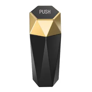 Mini Car Trash Can, Artificial Diamond Shaped Automatic Portable Trash Can, Car Organization Supplies, Car Storage Organizer, Easy To Clean Garbage Can For Car Home Office Garbage Bin