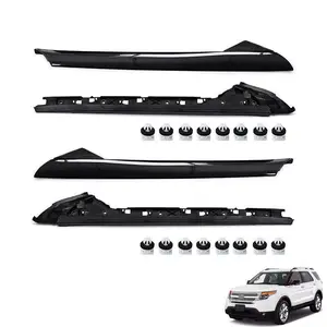 DIY Auto Fix 4Pcs Windshield A-Pillar Trim 2011-2019 Ford Explorer Left Right Outer Panel Molding BB53-78025C14-AA Direct Replacement Hack