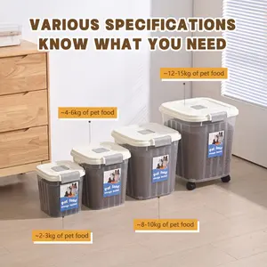 PrimPick A set of pet food storage buckets, dog food snap-on sealed buckets, insect-proof and moisture-proof, household pet food storage boxes with large capacity