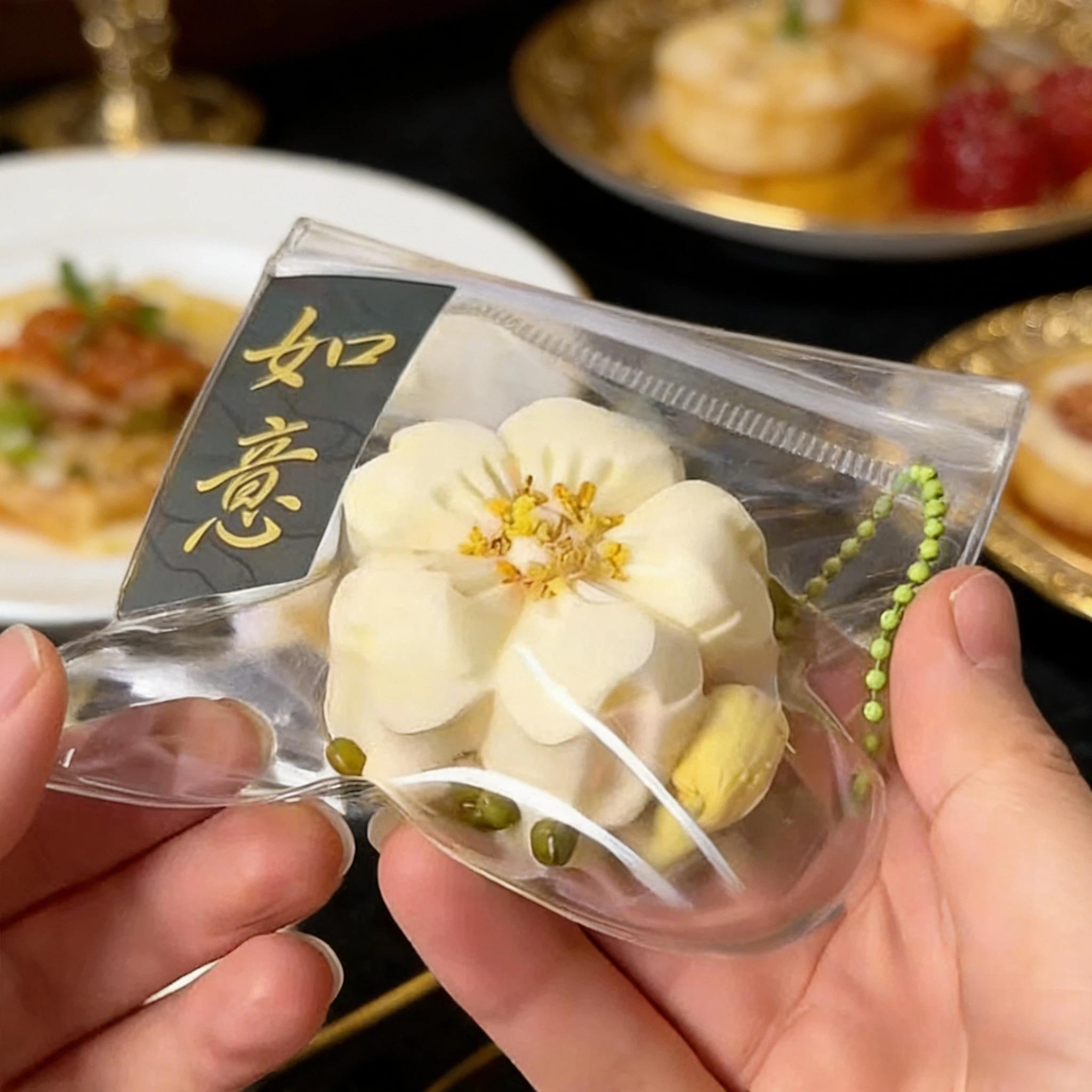 Adorable Mini Dumpling & Osmanthus Cake Squishy Keychain, Soft Squeeze Stress Relief Fidget Toy, Funny Decompression Pendant, Trendy Novelty Gift for Young Adults