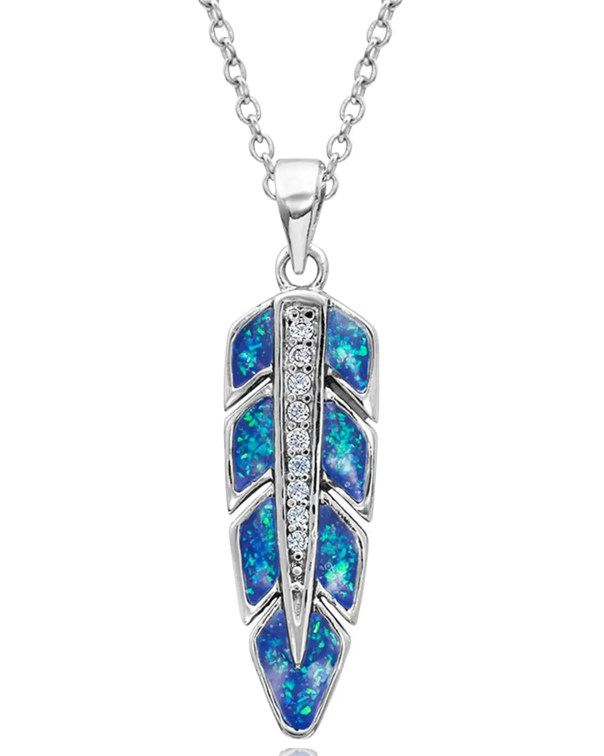 Montana Silversmiths Women's Women'S Hawk Feather Opal Necklace - Nc4165