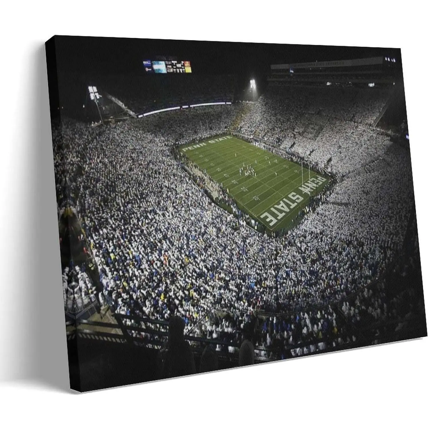 Penn State Beaver Stadium HD Football Art Print - Customizable Multi-Size Wall Decor with Team Logo, 24x36 in (60x90 cm) Frame-Style Poster for Bedroom Home Supplies Room Decor, 24X36inch(60X90cm)