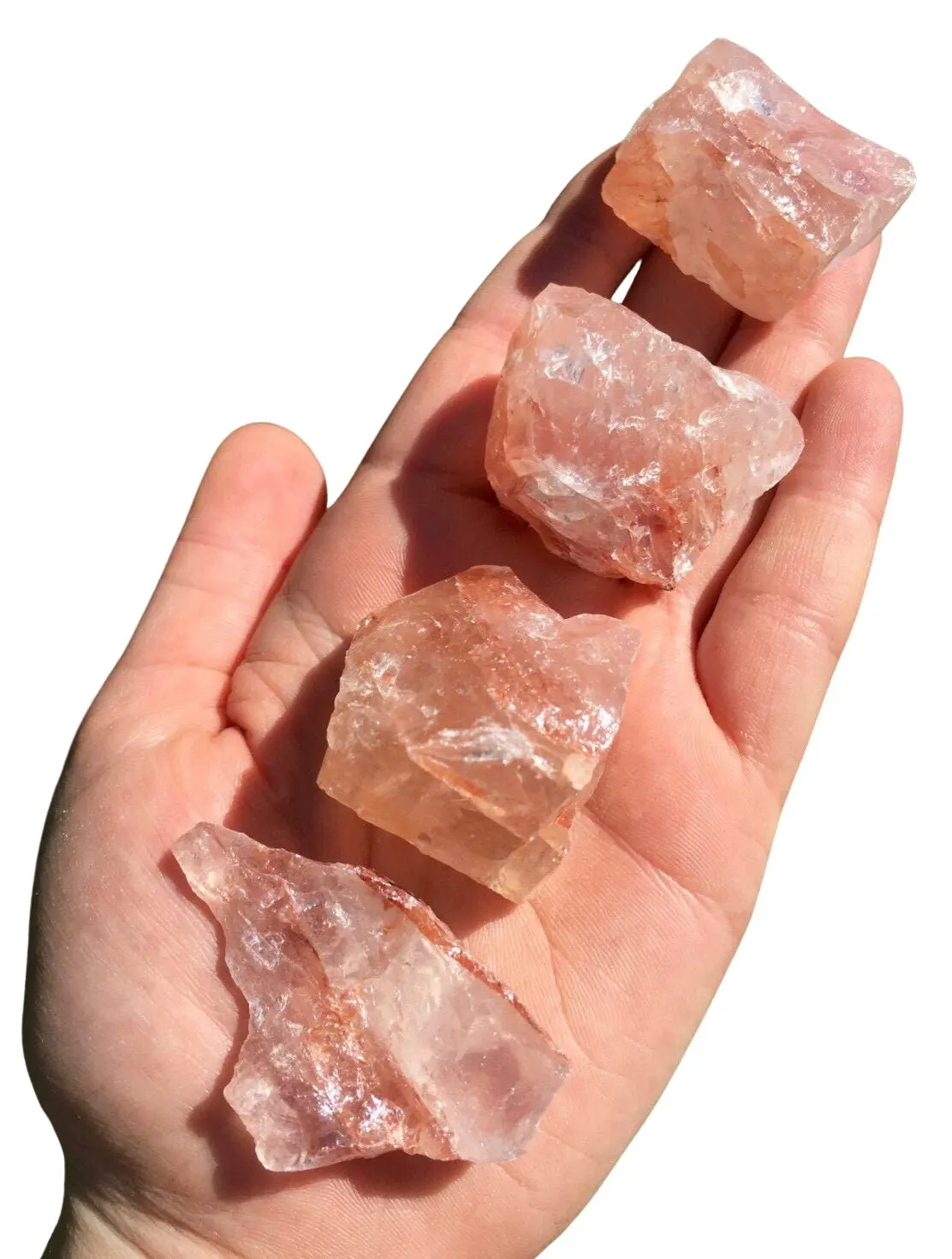 New Moon Beginnings Raw Fire Quartz Crystal - Natural Color with Unique Shape