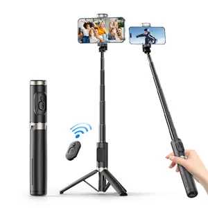29" Smartphone Selfie Stick Tripod, Extendable Aluminum Alloy Tripod with Bluetooth Remote, All-in-One Cell Phone Stand for Travel, Vlog, Video, Photo