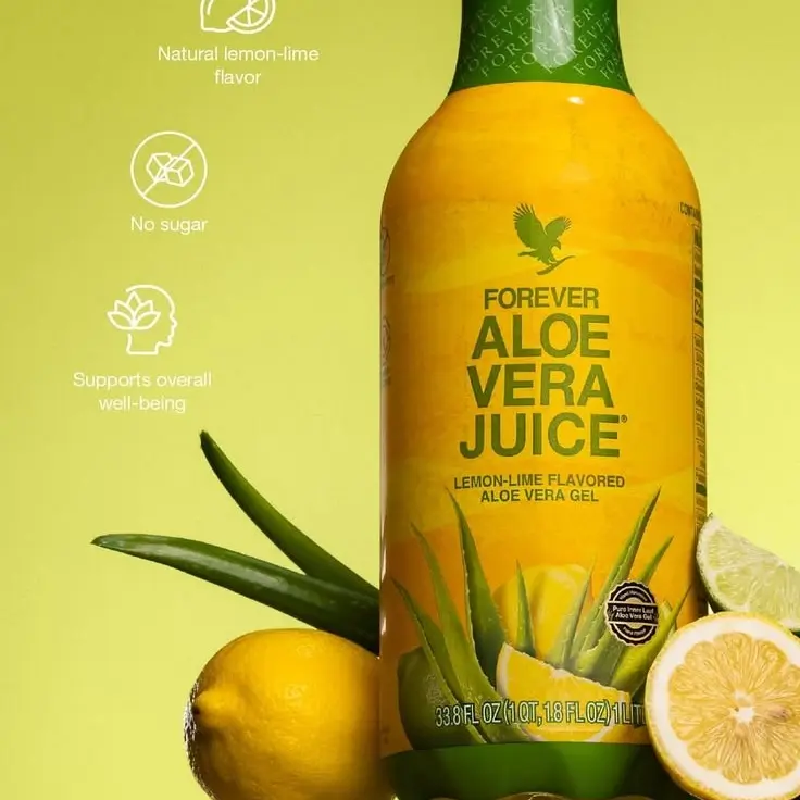 Forever Living Aloe Vera Lemon Lime Juice -1L Multi Pack, Gluten Free Beverage - Pure Inner Leaf Aloe Gel, Juice Cleanse Supplement, Aids in Healthy Digestion, Supports Youth