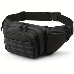 Outdoor waist bag with concealed gun holster, MOLLE EDC sports waist bag