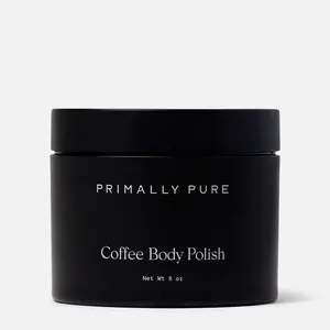 Primally Pure Body Polish with Sugar Crystals, Coconut Oil, Coffee Oil, and Other Natural Ingredients for a Full-Body Exfoliation that Targets Texture, Tightens + Tones Blend Caffeine