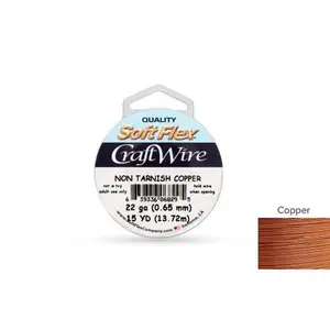 Soft Flex Craft Wire Non-Tarnish Copper 22 Gauge - 45ft