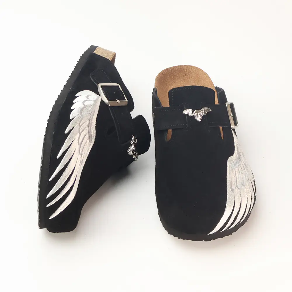 Men\'s Spider Man Black Suede Slip-On Clogs with Red & Blue Spider Embroidery spiderman shoes mens - TikTok Shop main image 3