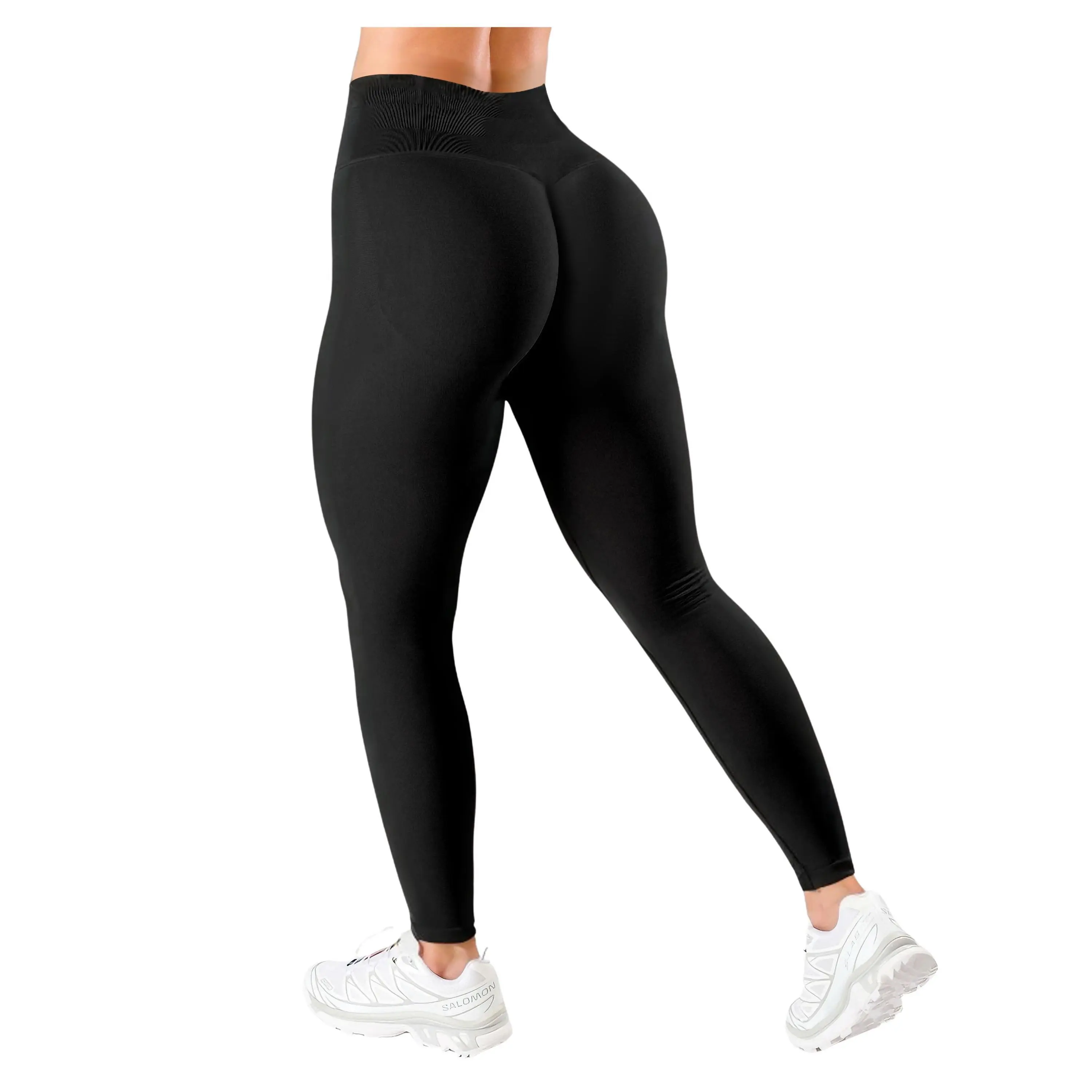 NOVIRA Sport Women's Plain High Waist Sports Leggings, High Stretch Seamless Tummy Control Yoga Leggings, Ladies Sportswear for Indoor Outdoor Wear, Gym Activewear, Tight Leggings, Workout Clothes Women
