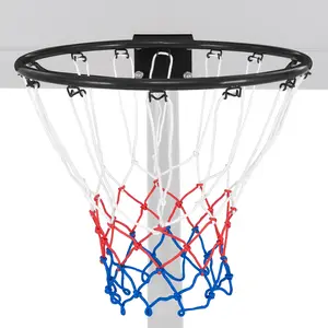 COSTWAY - 18 Inch Basketball Rim Goal Replacement with All Weather Net and Mounting Hardware-Black