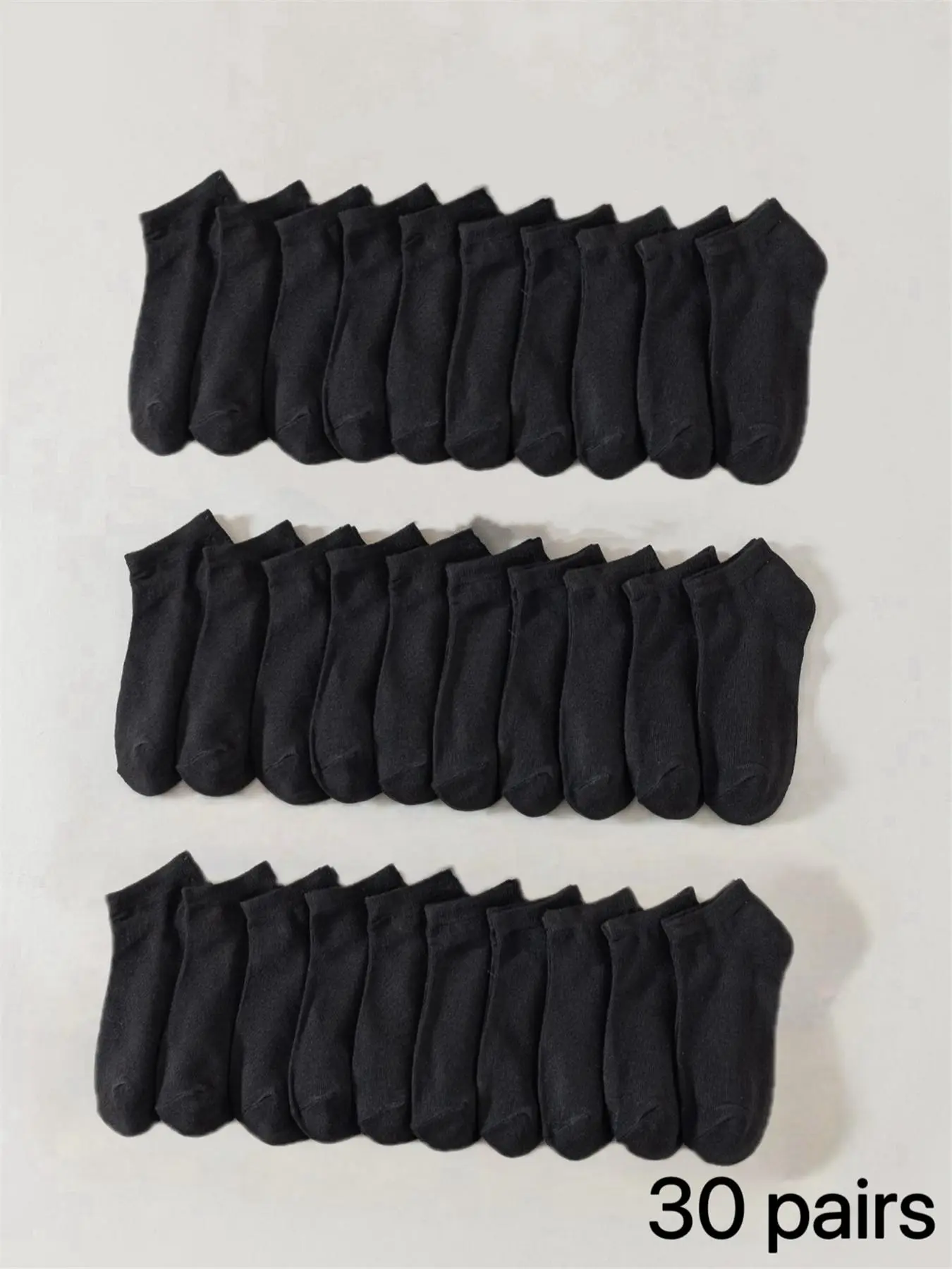 Women's 30 Pairs Basic Solid Ankle Socks, Low Cut Comfy Breathable Socks for Lady, Minimalist Multipack No Show Invisible Socks, Socks for Women, Women's Socks & Hosiery for Daily Wear, All Season Socks, Womenswear