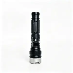 EXOVAN 2-in-1 Strong Flashlight (Power Bank)，Digital display of power, Rechargeable，Zoomable, , X4Waterproof, Adjustable Brightness Flash Light for Outdoor, Emergency, Camping Accessories，Black