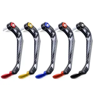Motorcycle Modified Anti-fall Handlebar, Carbon Fiber Pattern Handlebar, Universal Anti-fall Brake Clutch Protector for Off-road Street, Motocross Accessories