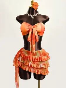 Women's Sexy Tie-Dye Gradient Print Bikini Set, 3-Piece Summer Beach Festival Style, Fashionable Comfortable Swimwear, Swimsuit Style Bikini